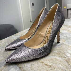 Sam Edelman Women's  Hazel Pointy Toe Metallic Sequin Pumps Shoes Size 8
